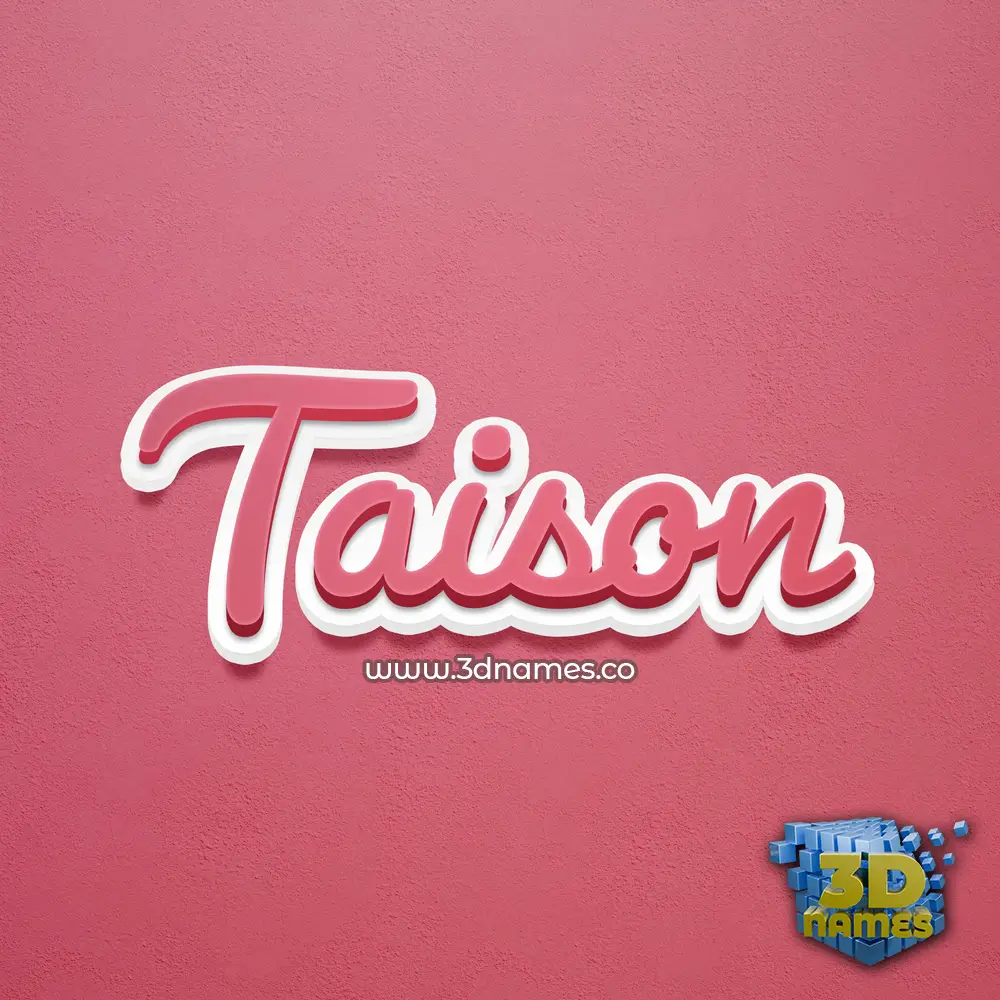 taison in Red Scribble style - 3D name wallpaper