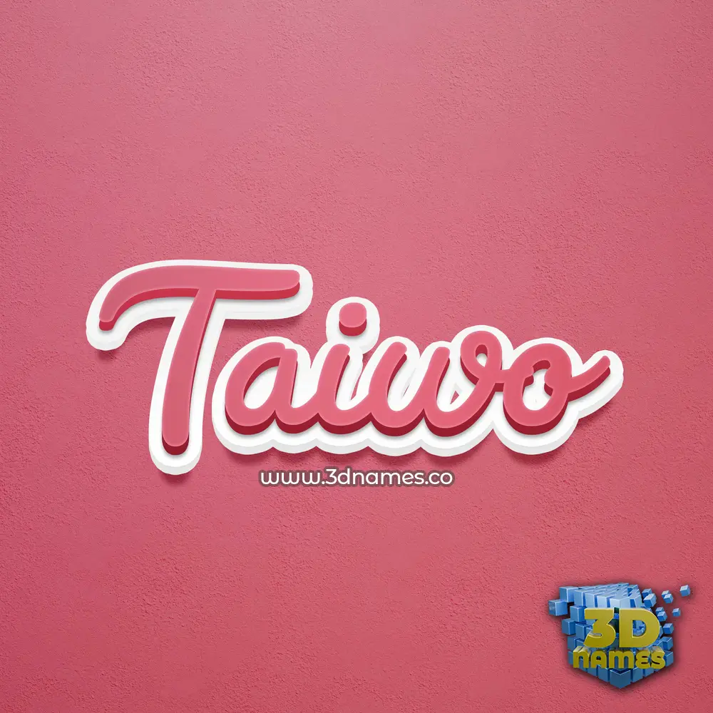 taiwo in Red Scribble style - 3D name wallpaper