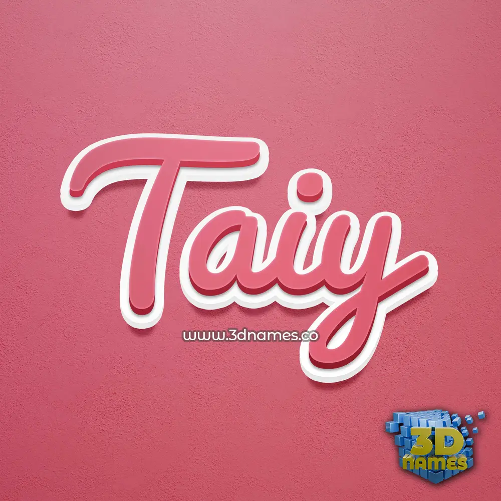 taiy in Red Scribble style - 3D name wallpaper