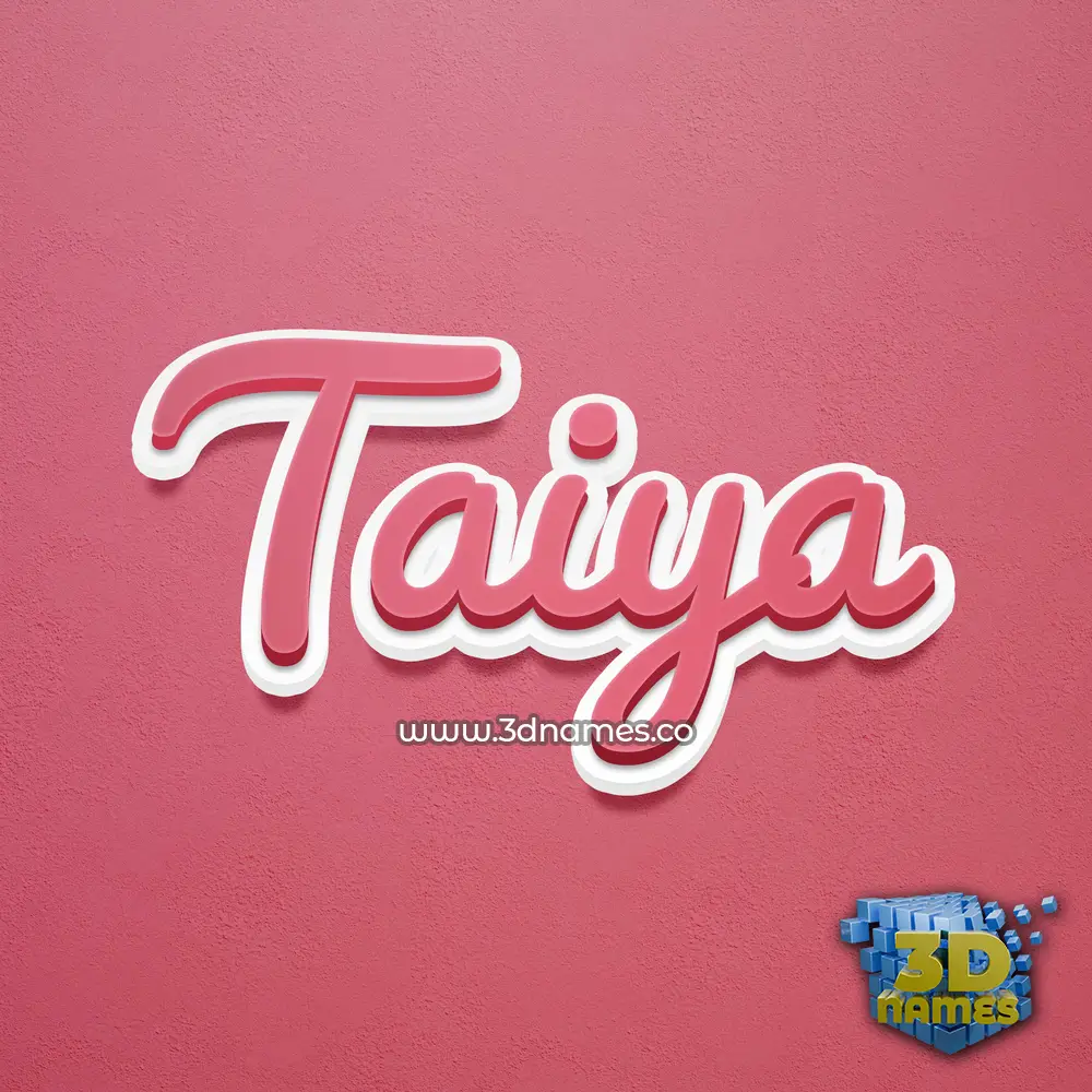 taiya in Red Scribble style - 3D name wallpaper