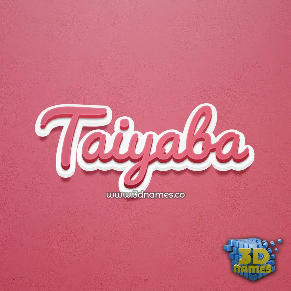 taiyaba in Red Scribble style - 3D name wallpaper