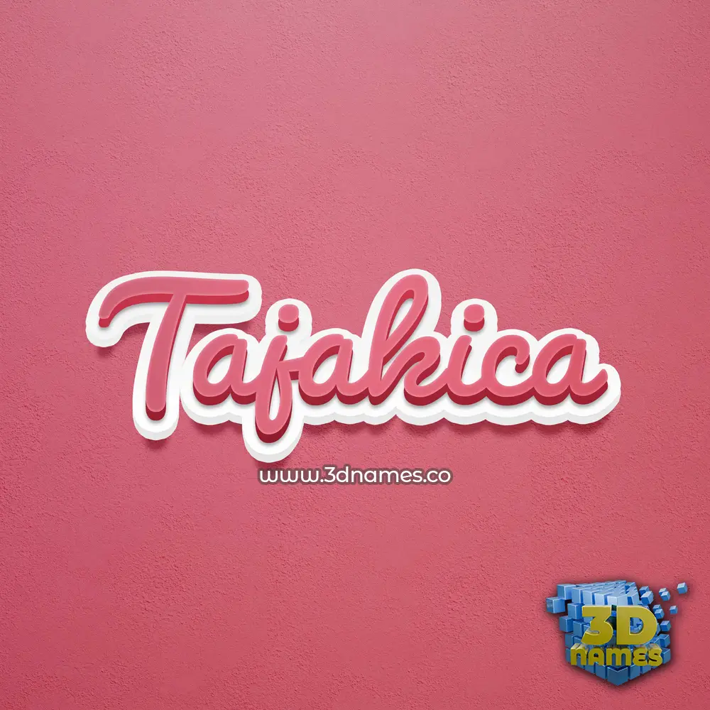 tajakica in Red Scribble style - 3D name wallpaper