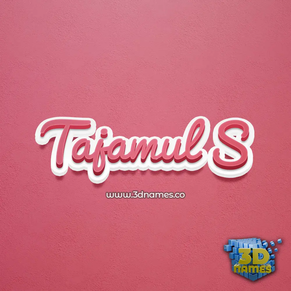 tajamul s in Red Scribble style - 3D name wallpaper