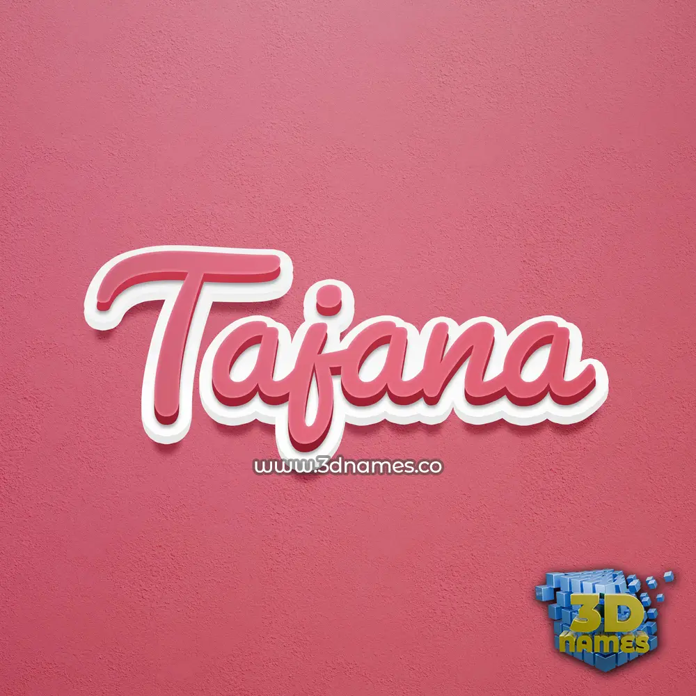 tajana in Red Scribble style - 3D name wallpaper