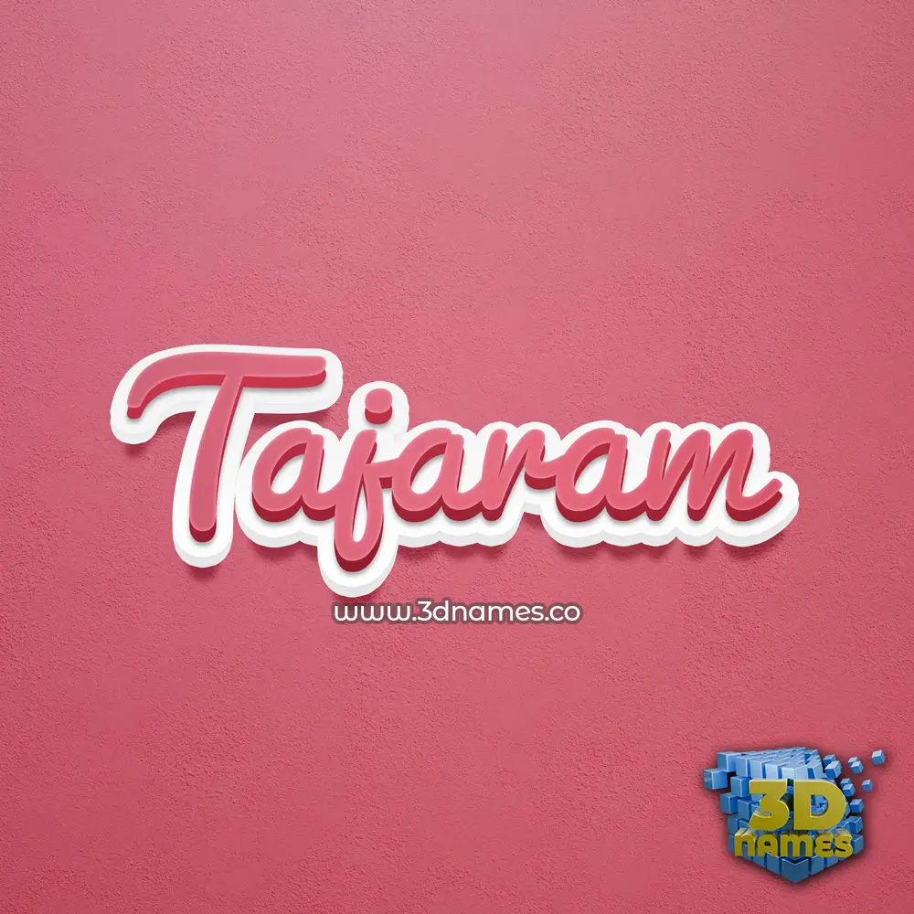 tajaram in Red Scribble style - 3D name wallpaper