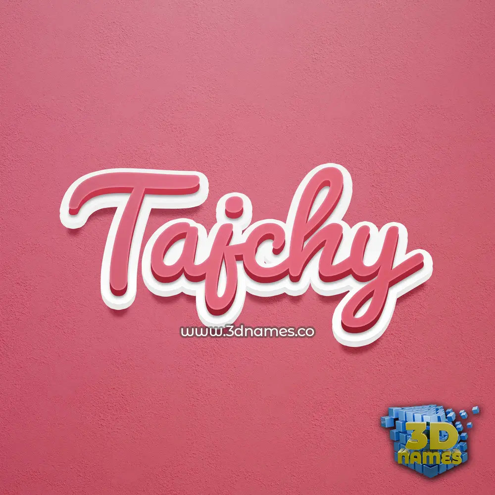 tajchy in Red Scribble style - 3D name wallpaper
