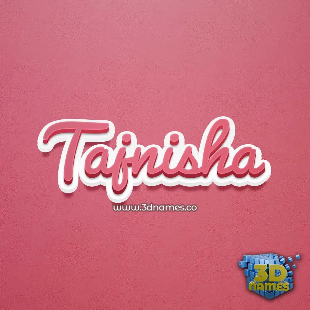 tajnisha in Red Scribble style - 3D name wallpaper