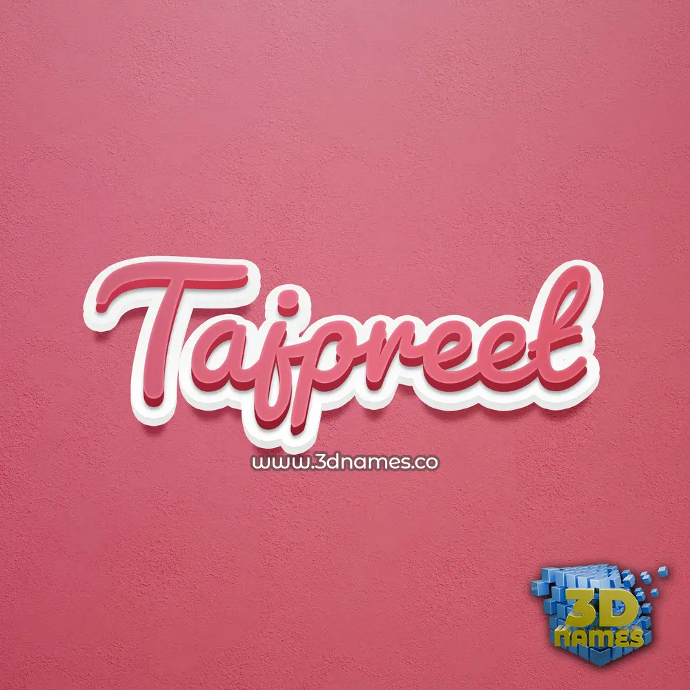 tajpreet in Red Scribble style - 3D name wallpaper
