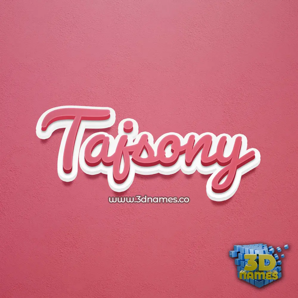 tajsony in Red Scribble style - 3D name wallpaper
