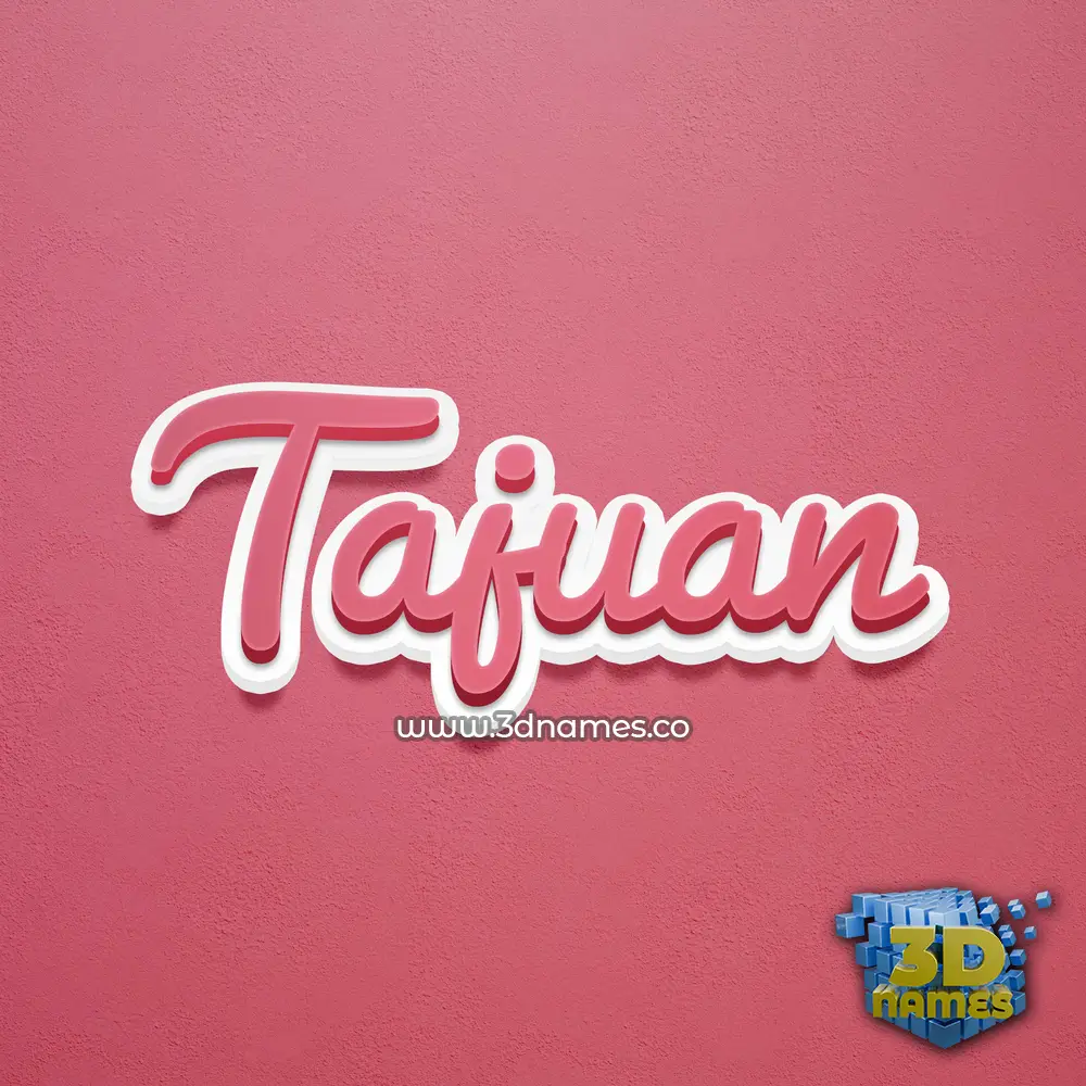 tajuan in Red Scribble style - 3D name wallpaper