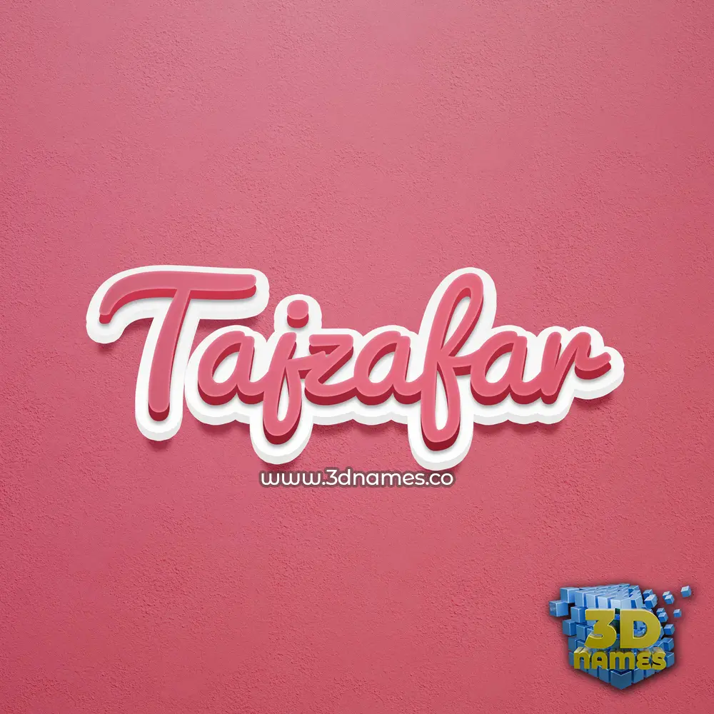 tajzafar in Red Scribble style - 3D name wallpaper