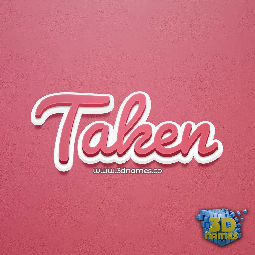 taken in Red Scribble style - 3D name wallpaper