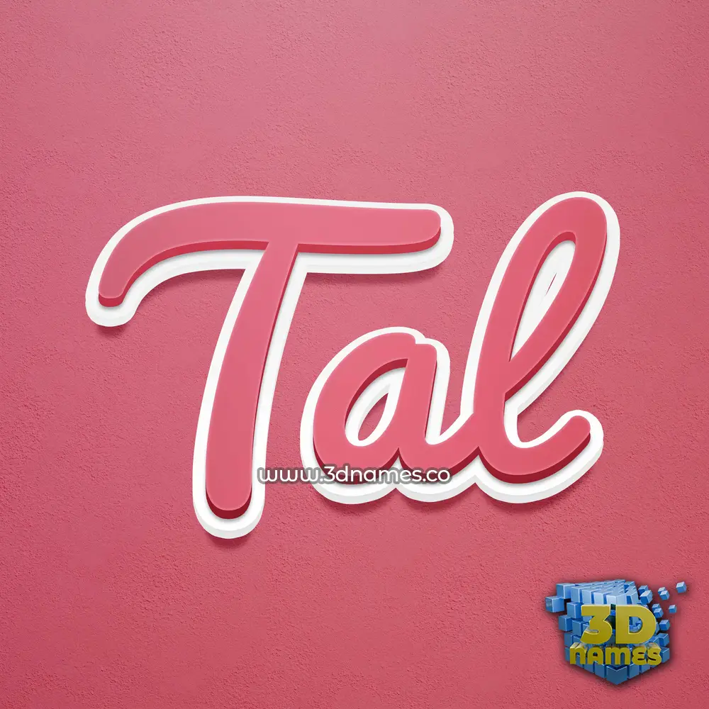 tal in Red Scribble style - 3D name wallpaper