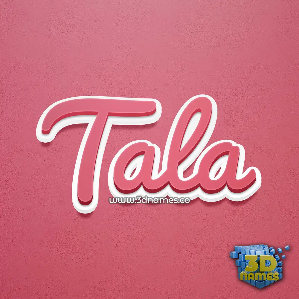 tala in Red Scribble style - 3D name wallpaper