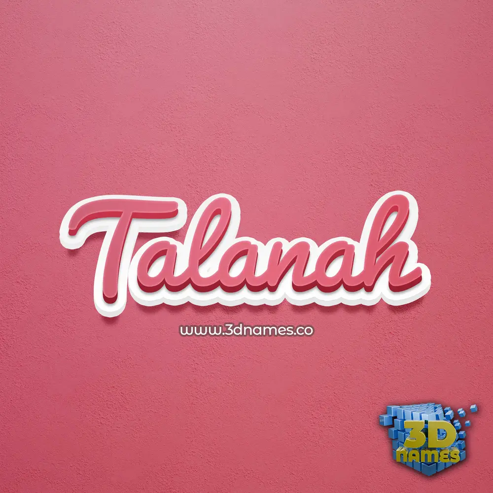 talanah in Red Scribble style - 3D name wallpaper