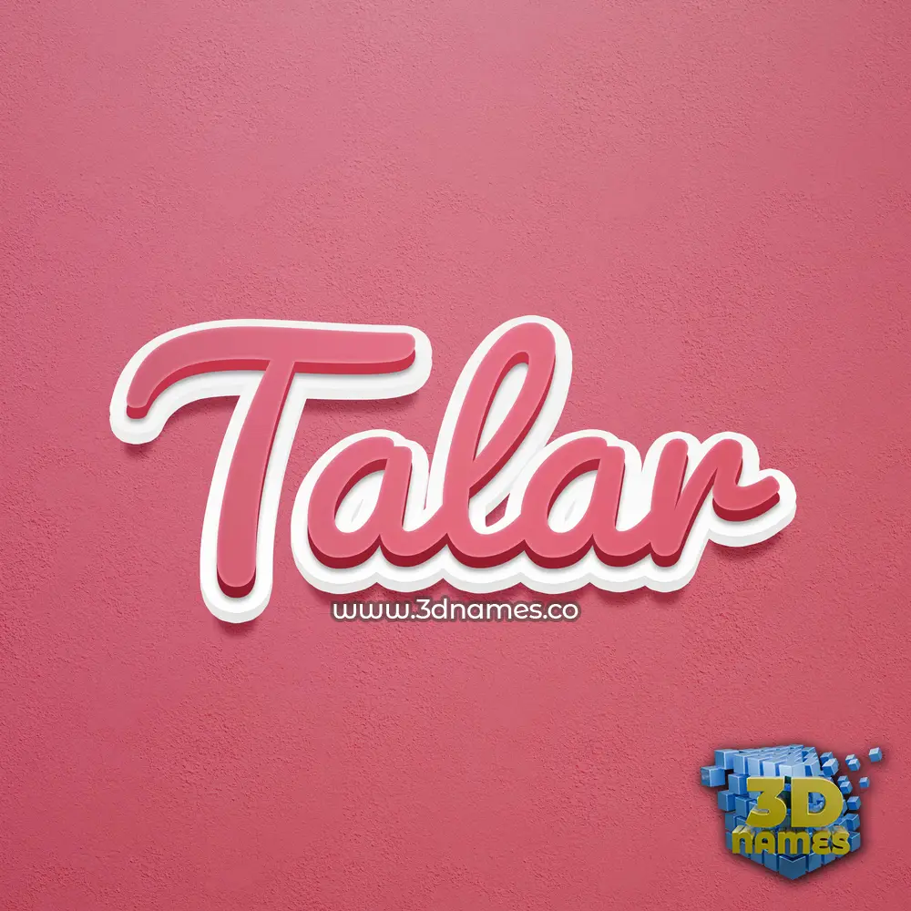 talar in Red Scribble style - 3D name wallpaper