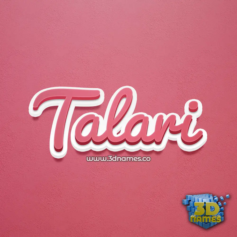talari in Red Scribble style - 3D name wallpaper