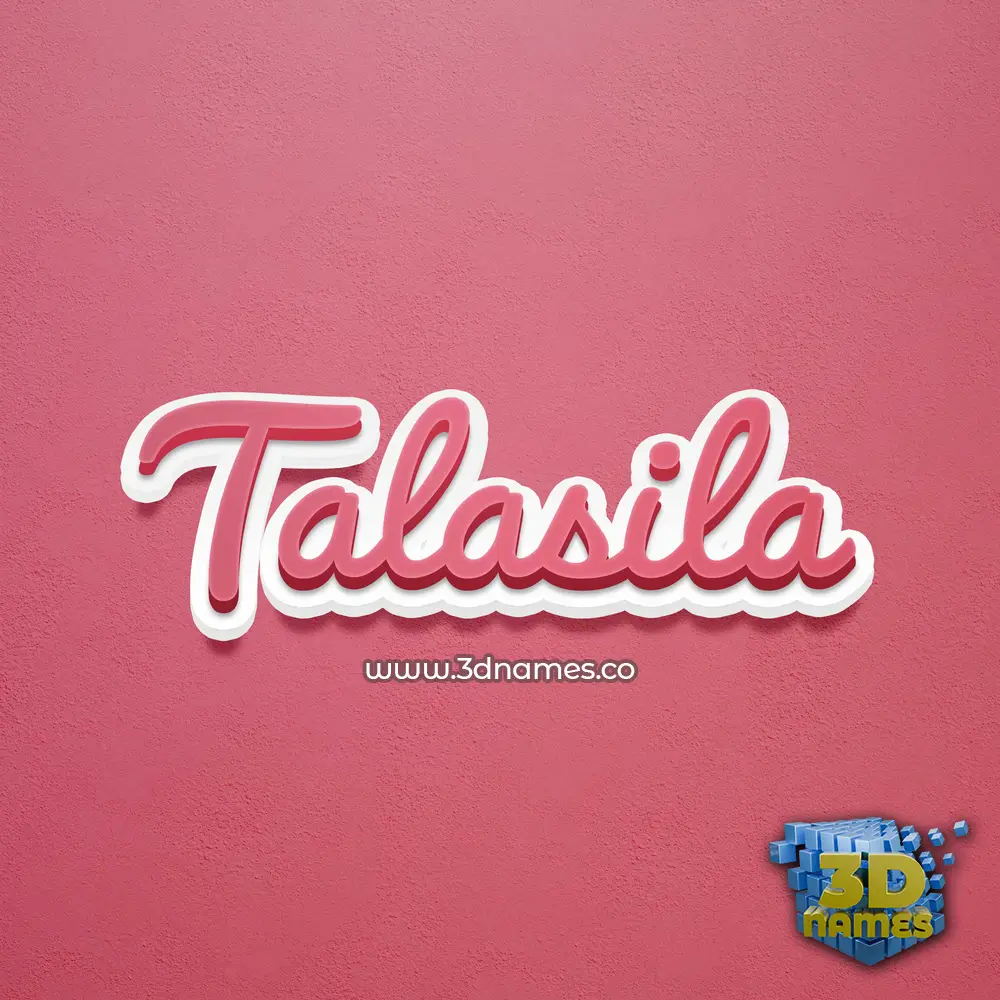 talasila in Red Scribble style - 3D name wallpaper