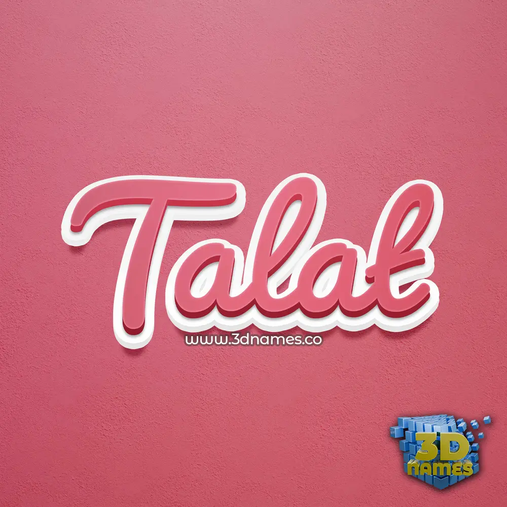 talat in Red Scribble style - 3D name wallpaper