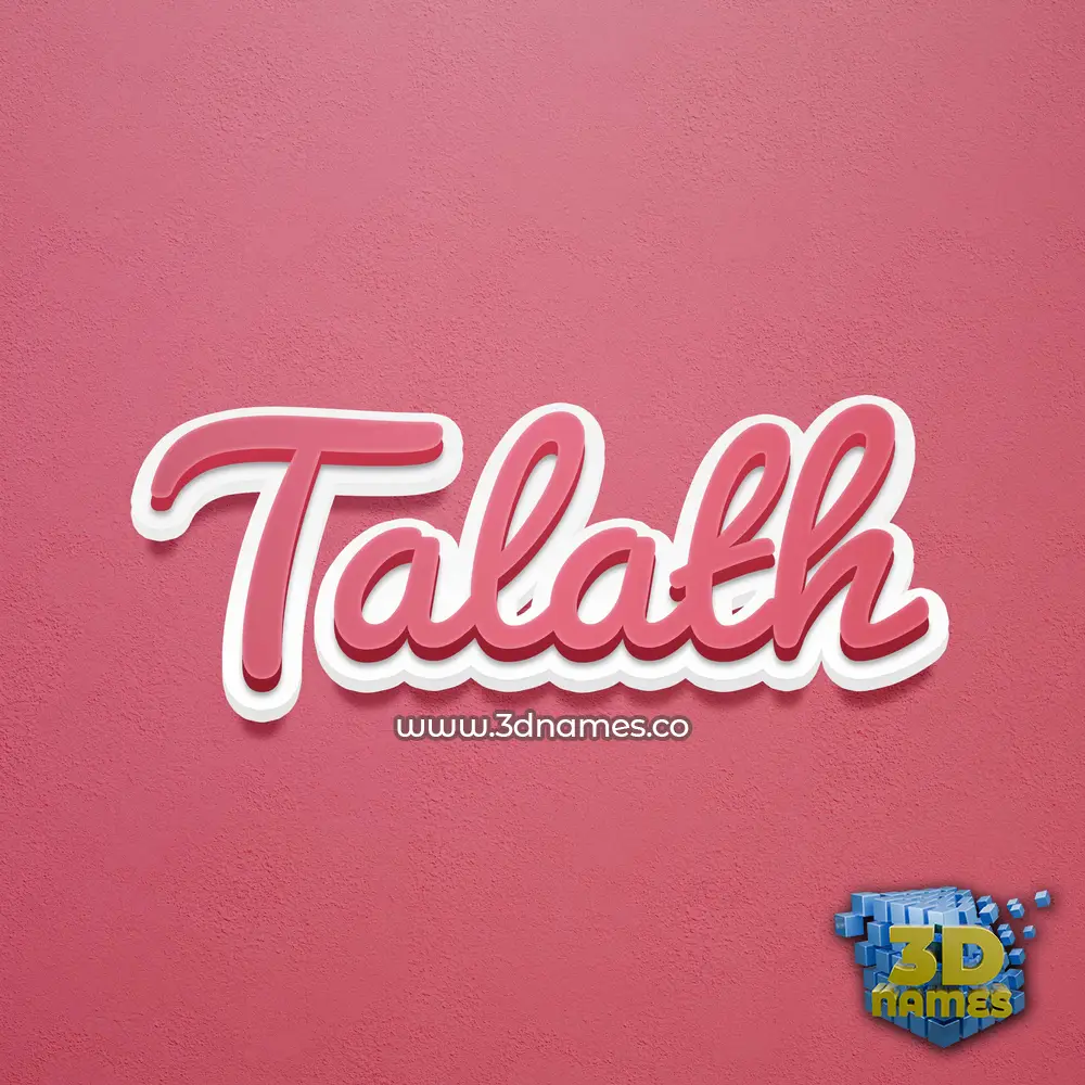 talath in Red Scribble style - 3D name wallpaper
