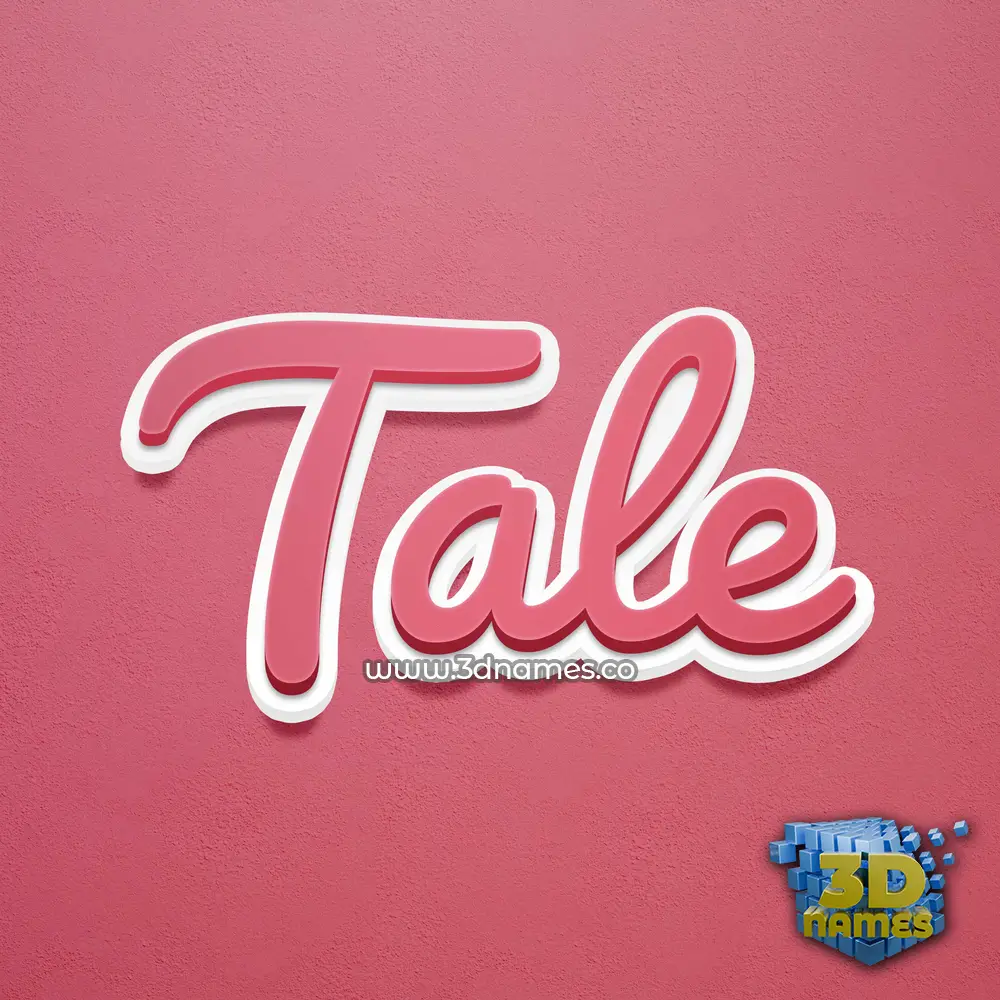 tale in Red Scribble style - 3D name wallpaper