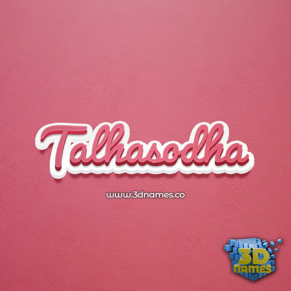 talhasodha in Red Scribble style - 3D name wallpaper