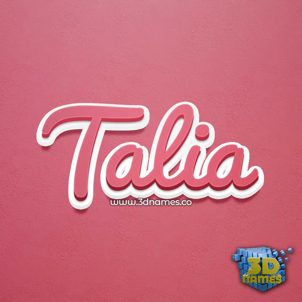 talia in Red Scribble style - 3D name wallpaper