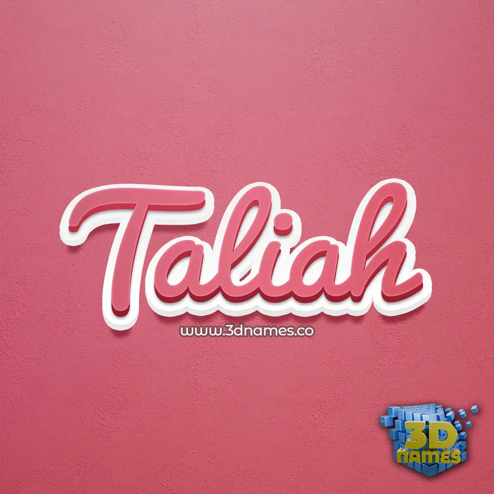 taliah in Red Scribble style - 3D name wallpaper