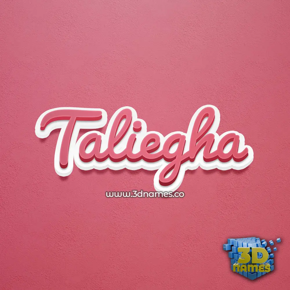 taliegha in Red Scribble style - 3D name wallpaper