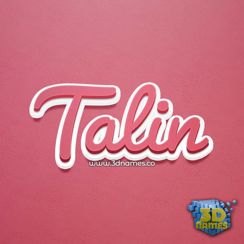 talin in Red Scribble style - 3D name wallpaper
