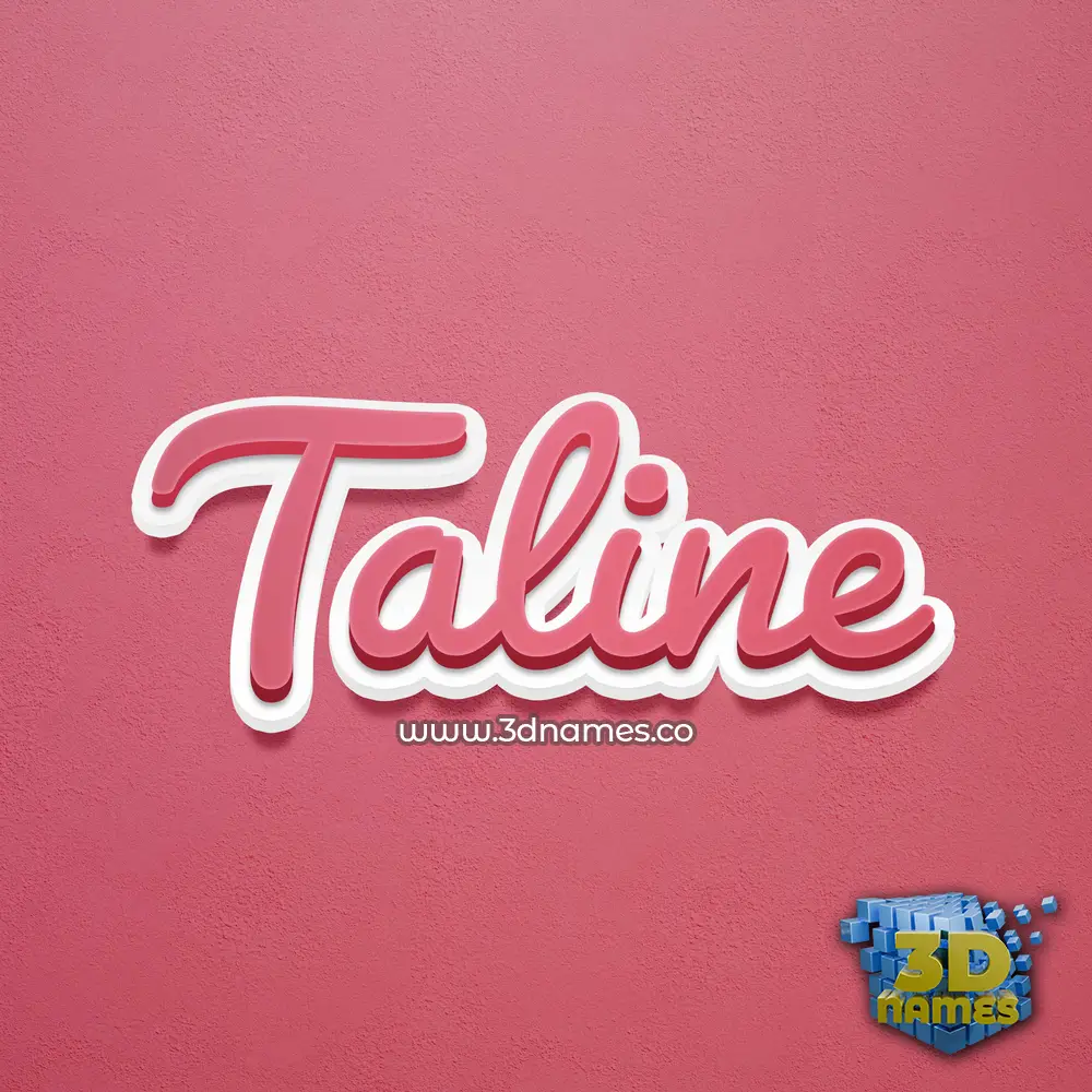 taline in Red Scribble style - 3D name wallpaper