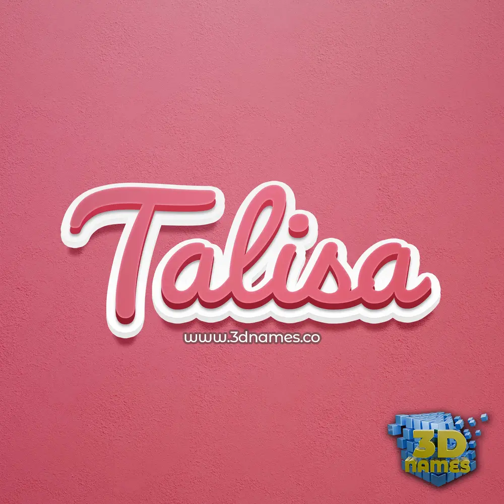 talisa in Red Scribble style - 3D name wallpaper
