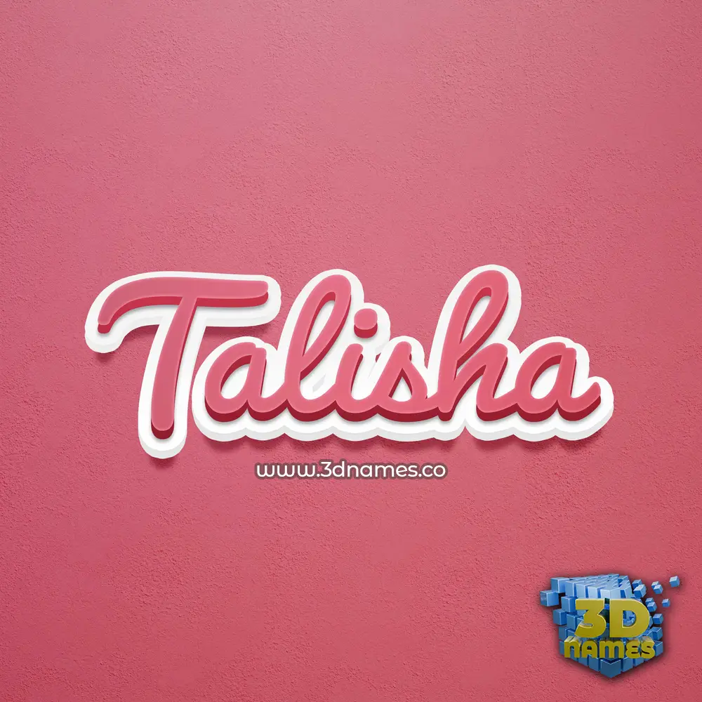 talisha in Red Scribble style - 3D name wallpaper