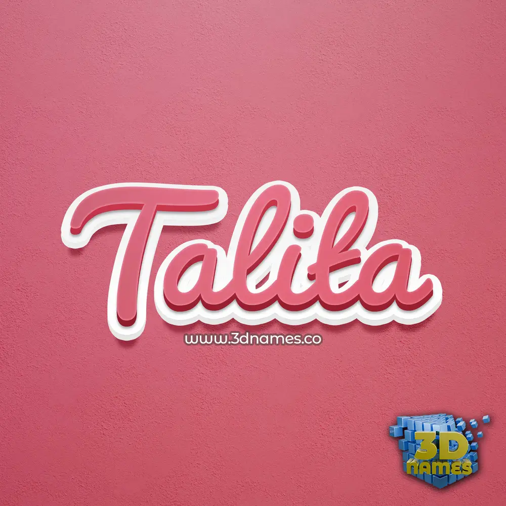 talita in Red Scribble style - 3D name wallpaper