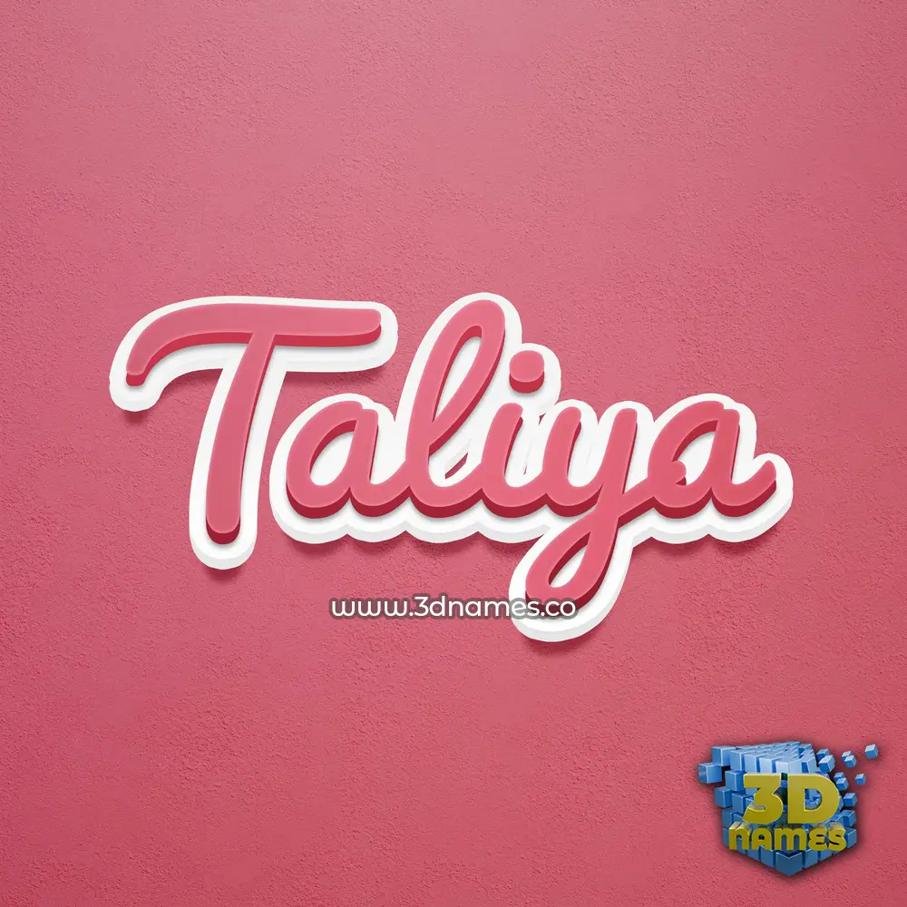 taliya in Red Scribble style - 3D name wallpaper