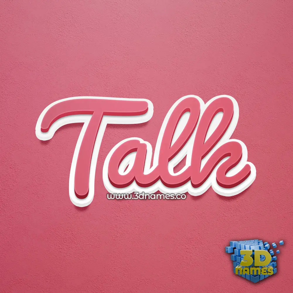 talk in Red Scribble style - 3D name wallpaper