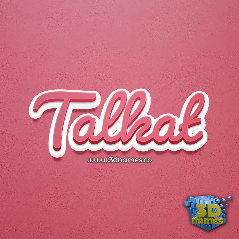 talkat in Red Scribble style - 3D name wallpaper