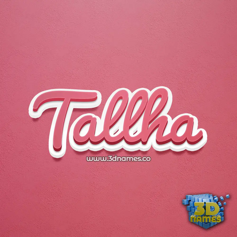 tallha in Red Scribble style - 3D name wallpaper