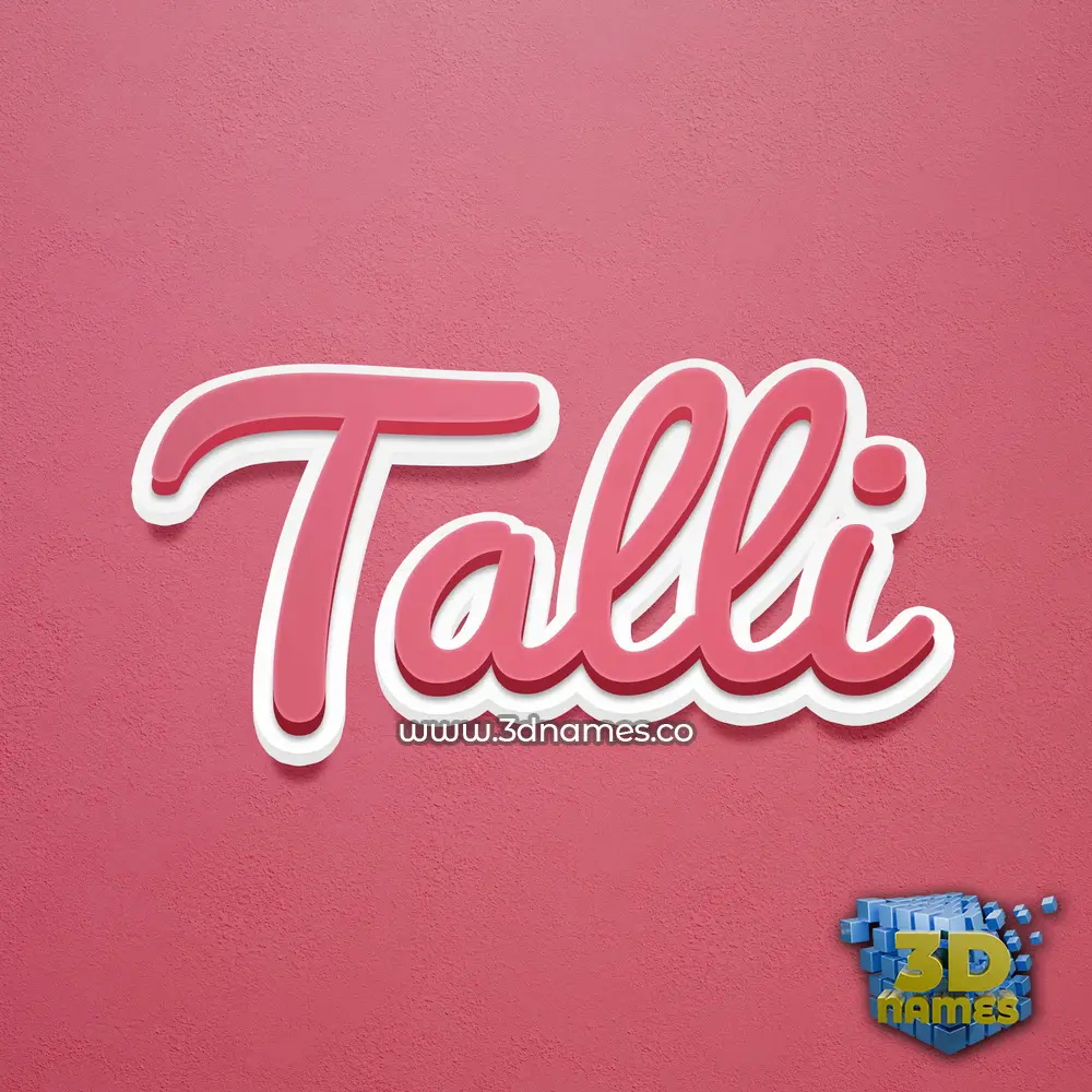 talli in Red Scribble style - 3D name wallpaper