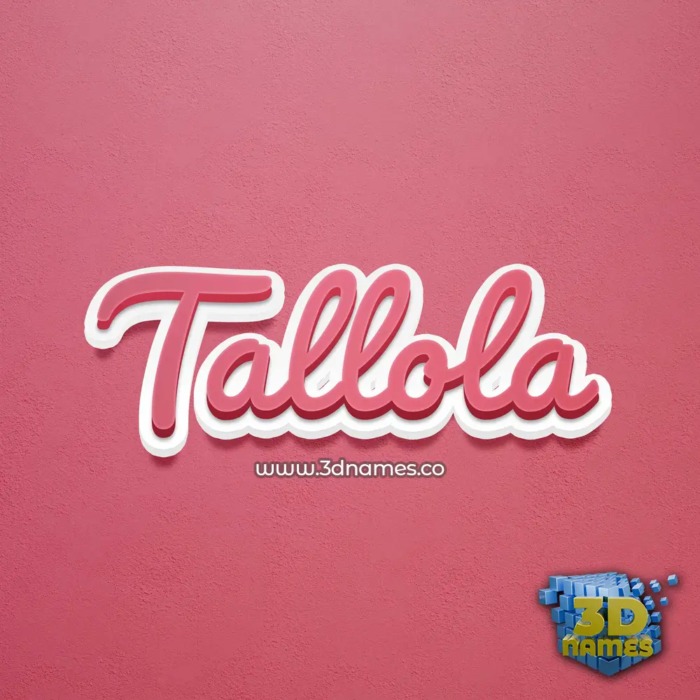tallola in Red Scribble style - 3D name wallpaper