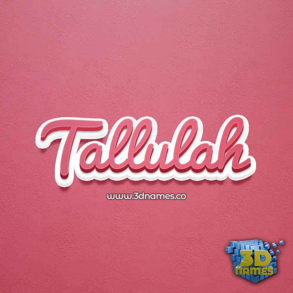 tallulah in Red Scribble style - 3D name wallpaper