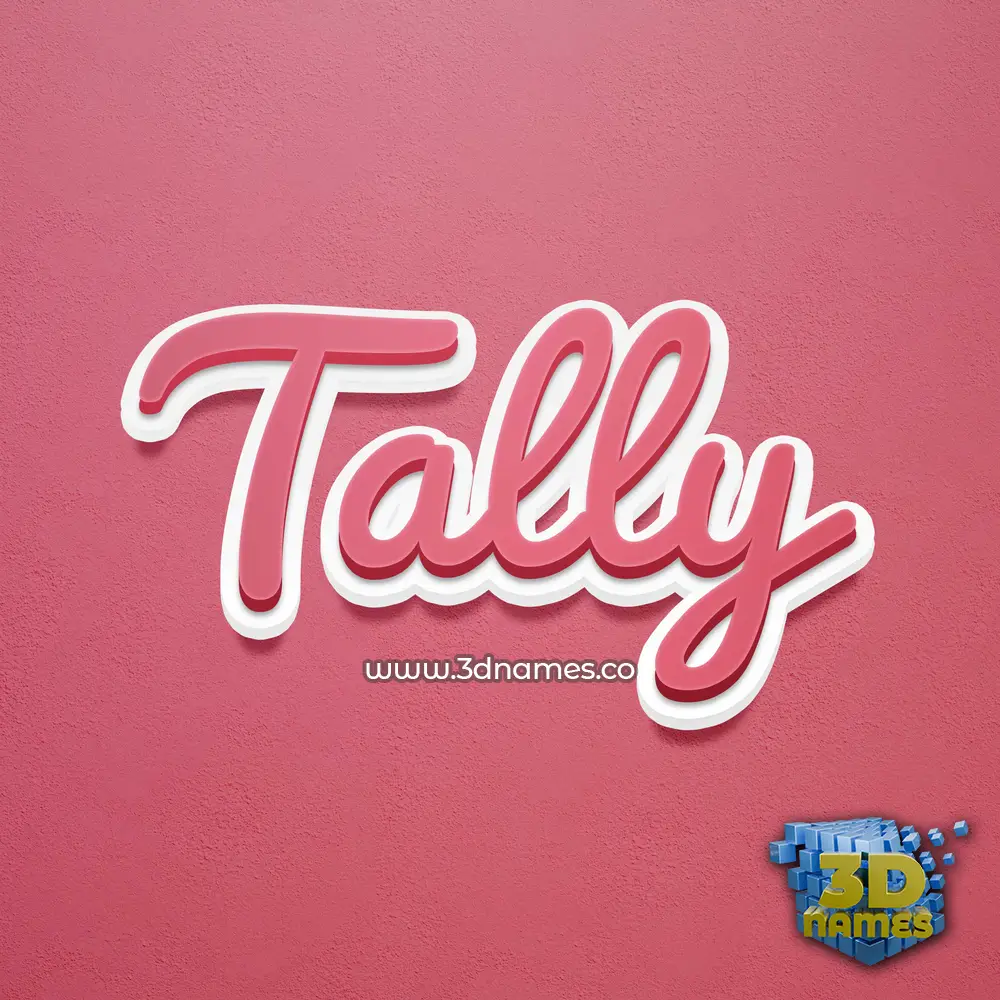 tally in Red Scribble style - 3D name wallpaper