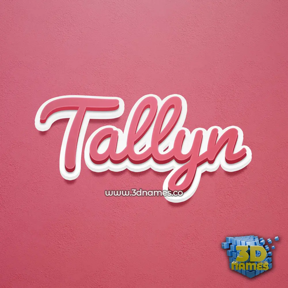 tallyn in Red Scribble style - 3D name wallpaper