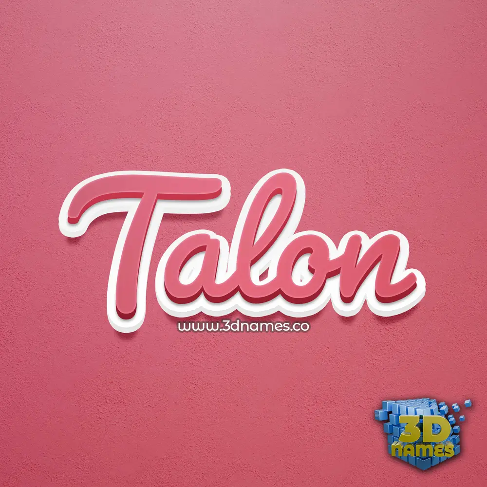 talon in Red Scribble style - 3D name wallpaper