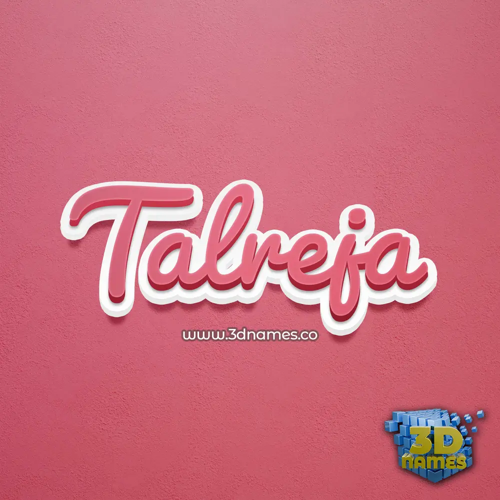 talreja in Red Scribble style - 3D name wallpaper