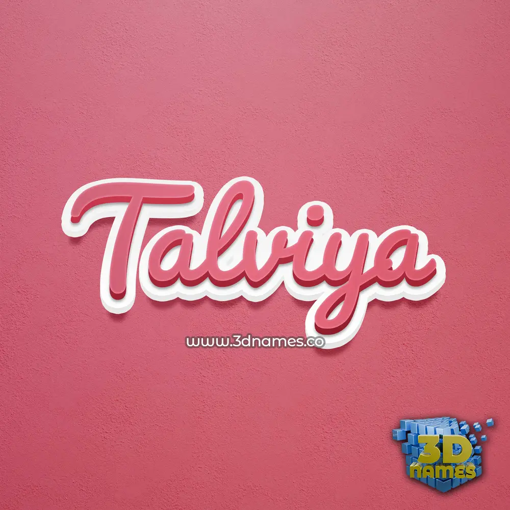 talviya in Red Scribble style - 3D name wallpaper