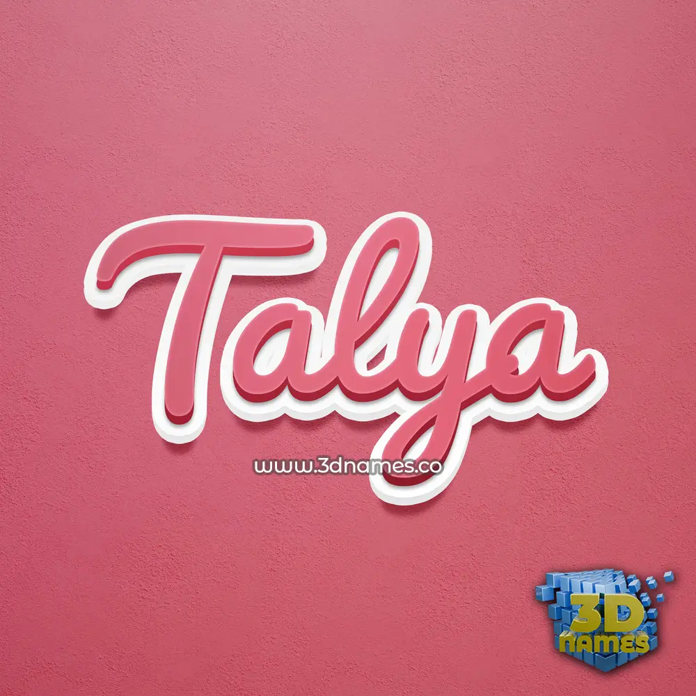 talya in Red Scribble style - 3D name wallpaper