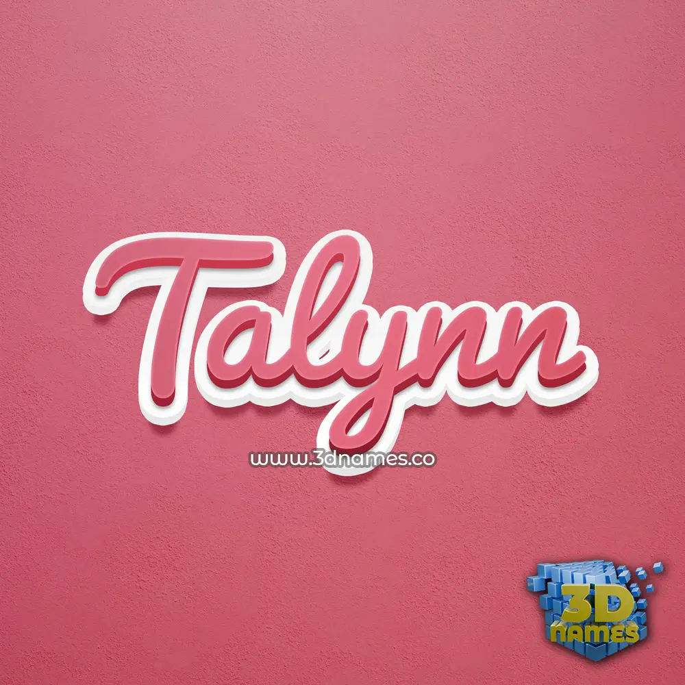 talynn in Red Scribble style - 3D name wallpaper