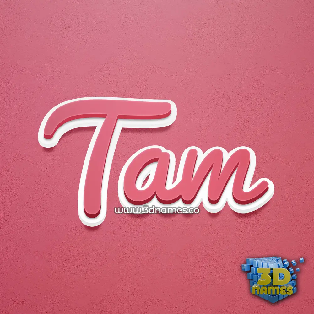 tam in Red Scribble style - 3D name wallpaper