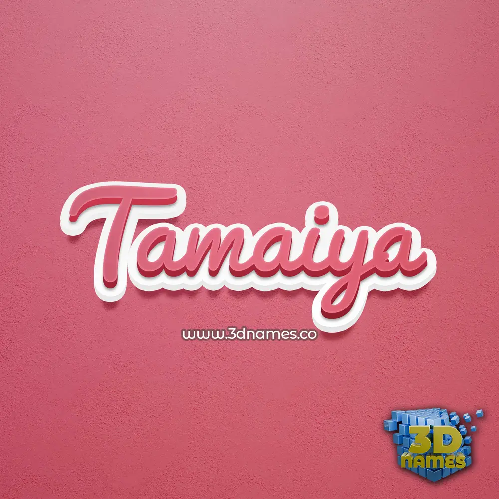 tamaiya in Red Scribble style - 3D name wallpaper